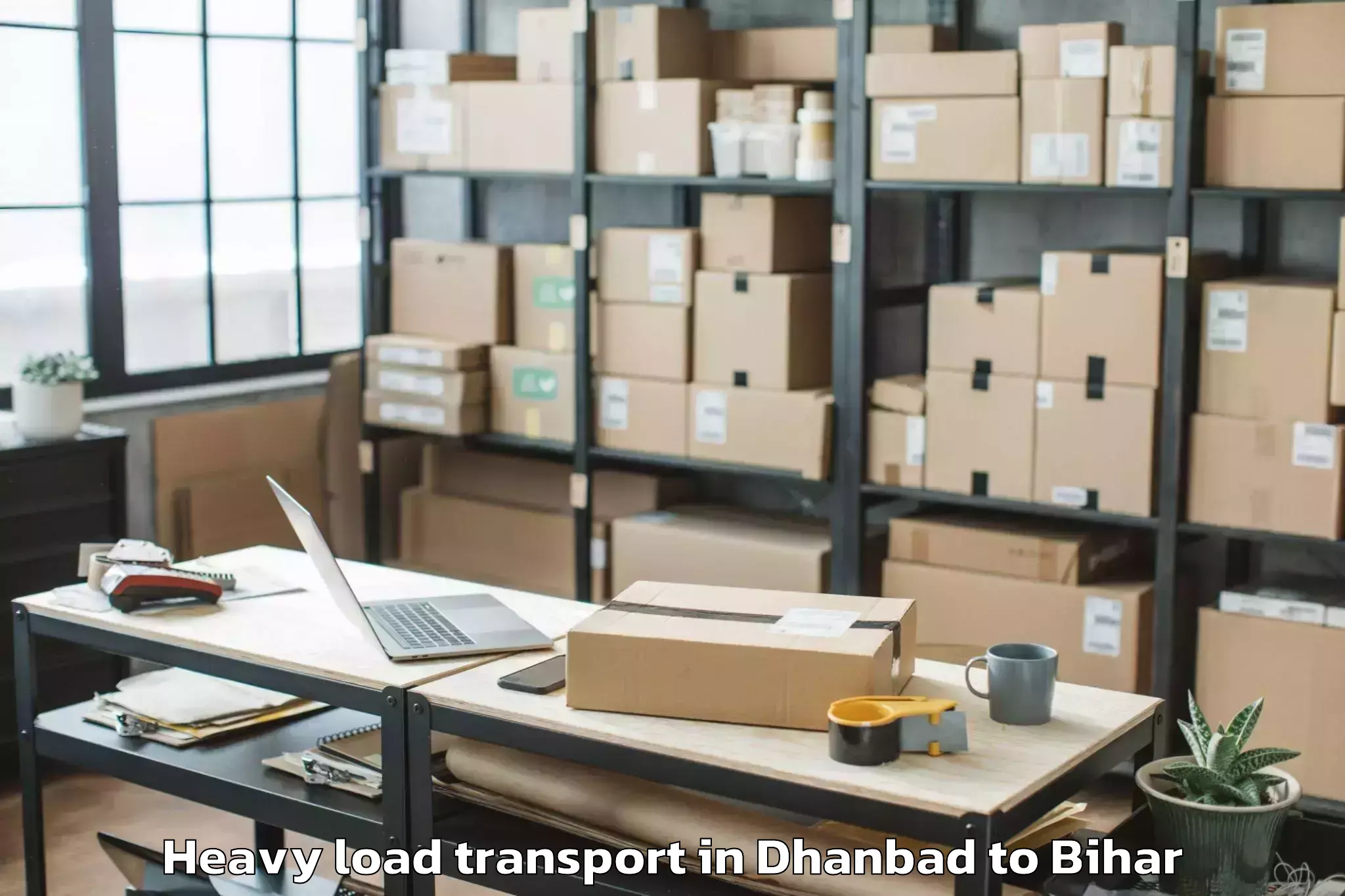 Book Dhanbad to Madhipura Heavy Load Transport Online